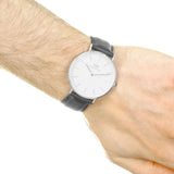  Shop Authentic Daniel Wellington Classic Sheffield White Dial Black Leather Strap Watch For Men - DW00100020 - Luxxuri