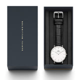  Shop Authentic Daniel Wellington Classic York White Dial Black Leather Strap Watch For Men - DW00100025 - Luxxuri