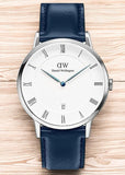  Shop Authentic Daniel Wellington Dapper Somerset White Dial Blue Leather Strap Watch For Men - DW00100192 - Luxxuri