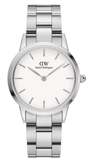 Shop Authentic Daniel Wellington Iconic Link White Dial Silver Steel Strap Watch For Women - DW00100205 - Luxxuri