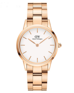  Shop Authentic Daniel Wellington Iconic Link White Dial Rose Gold Steel Strap Watch For Women - DW00100211 - Luxxuri