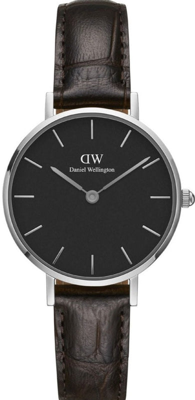  Shop Authentic Daniel Wellington Classic Petite York Black Dial Brown Leather Strap Watch For Women - DW00100238 - Luxxuri
