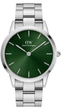  Shop Authentic Daniel Wellington Iconic Link Emerald Green Dial Silver Steel Strap Watch For Men - DW00100427 - Luxxuri
