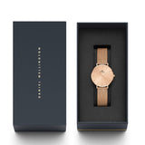  Shop Authentic Daniel Wellington Petite Rose Gold Dial Rose Gold Mesh Bracelet Watch For Women - DW00100471 - Luxxuri