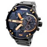 Shop Authentic Diesel Big Daddy Black Dial Black Steel Strap Watch For Men - DZ7312 - Luxxuri