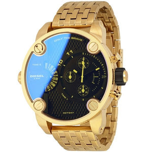  Shop Authentic Diesel Mr Daddy Blue Dial Gold Steel Strap Watch For Men - DZ7347 - Luxxuri