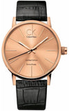 Shop Authentic Calvin Klein Post Minimal Gold  Dial Black Leather Strap Watch For Men - K7621501 - Luxxuri