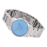  Shop Authentic Calvin Klein City Mother of Pearl Blue Dial Silver Steel Strap Watch for Women - K2G2314X - Luxxuri