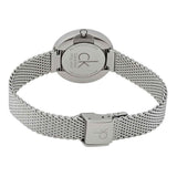  Shop Authentic Calvin Klein Firm White Dial Silver Mesh Bracelet Watch for Women - K3N23126 - Luxxuri