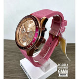  Shop Authentic Michael Kors Berkley Quartz Rose Gold Dial Pink Rubber Strap Watch for Women - MKO1039 - Luxxuri