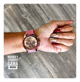  Shop Authentic Michael Kors Berkley Quartz Rose Gold Dial Pink Rubber Strap Watch for Women - MKO1039 - Luxxuri