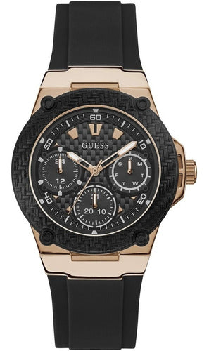  Shop Authentic Guess Zena Chronograph Black Dial Black Rubber Strap Watch For Women - W1094L6 - Luxxuri