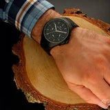  Shop Authentic Tommy Hilfiger Justin Chronograph Black Dial Black Steel Strap Watch For Men - 1792055 - Luxxuri