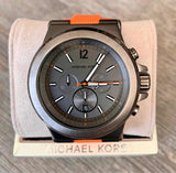  Shop Authentic Michael Kors Dylan Chronograph Grey Dial Orange Rubber Strap Watch for Men - MK8296 - Luxxuri