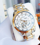  Shop Authentic Bulova BVA Skeleton Silver Dial Two Tone Steel Strap Watch for Men - 98A230 - Luxxuri
