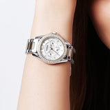  Shop Authentic Fossil Riley White Dial Two Tone Steel Strap Watch for Women - ES3204 - Luxxuri