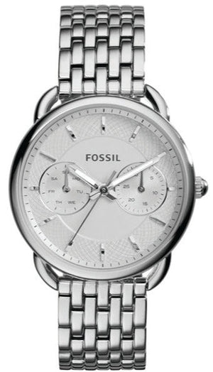  Shop Authentic Fossil Tailor Silver Dial Silver Steel Strap Watch for Women - ES3712 - Luxxuri