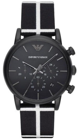  Shop Authentic Emporio Armani Classic Black Dial Black Leather Strap Watch For Men - AR1860 - Luxxuri