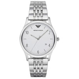  Shop Authentic Emporio Armani Classic Silver Dial Silver Steel Strap Watch For Men - AR1867 - Luxxuri