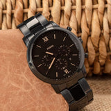  Shop Authentic Fossil Neutra Chronograph Black Dial Black Steel Strap Watch for Men - FS5525 - Luxxuri