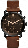  Shop Authentic Fossil Commuter Chronograph Black Dial Brown Leather Strap Watch for Men - FS5403 - Luxxuri