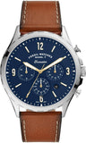  Shop Authentic Fossil Forrester Chronograph Blue Dial Brown Leather Strap Watch for Men -  S5607 - Luxxuri