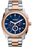  Shop Authentic Fossil Machine Blue Dial Two Tone Steel Strap Watch for Men - FS5037 - Luxxuri