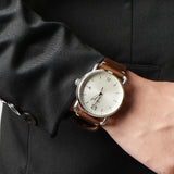  Shop Authentic Fossil The Commuter White Dial Brown Leather Strap Watch for Men - FS5275 - Luxxuri