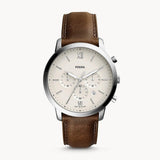  Shop Authentic Fossil Neutra Chronograph White Dial Brown Leather Strap Watch for Men - FS5380 - Luxxuri