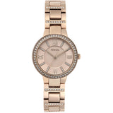 Shop Authentic Fossil Virginia Pink Dial Pink Steel Strap Watch for Women - ES4482 - Luxxuri