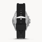  Shop Authentic Fossil Garrett Chronograph Black Dial Black Rubber Strap Watch for Men - FS5624 - Luxxuri