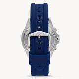  Shop Authentic Fossil Garrett Chronograph Blue Dial Blue Rubber Strap Watch for Men - FS5709 - Luxxuri