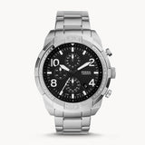 Shop Authentic Fossil Bronson Chronograph Black Dial Silver Steel Strap Watch for Men - FS5710 - Luxxuri