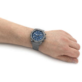  Shop Authentic Fossil Bronson Chronograph Blue Dial Grey Steel Strap Watch for Men - FS5711 - Luxxuri