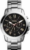  Shop Authentic Fossil Grant Chronograph Black Dial Silver Steel Strap Watch for Men - FS4994 - Luxxuri