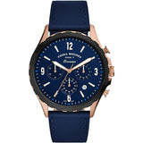  Shop Authentic Fossil Forrester Chronograph Blue Dial Blue Leather Strap Watch for Men - FS5814 - Luxxuri
