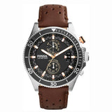  Shop Authentic Fossil Wakefield Black Dial Brown Leather Strap Watch for Men - CH2944 - Luxxuri