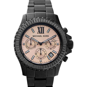  Shop Authentic Michael Kors Everest Quartz Rose Gold Dial Black Steel Strap Watch For Women - MK5872 - Luxxuri