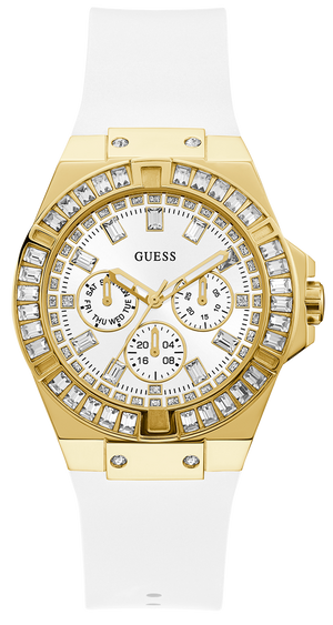  Shop Authentic Guess Venus Diamonds White Dial White Rubber Strap Watch for Women - GW0118L5 - Luxxuri