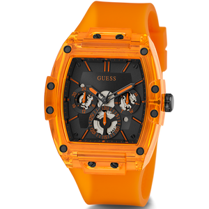  Shop Authentic Guess Phoenix Multifunction Black Dial Orange Rubber Strap Watch For Men - GW0203G10 - Luxxuri