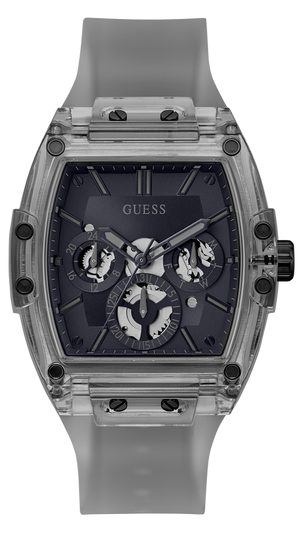  Shop Authentic Guess Phoenix Multifunction Black Dial Grey Silicone Strap Watch For Men - GW0203G9 - Luxxuri
