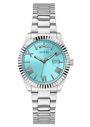  Shop Authentic Guess Luna Quartz Blue Dial Silver Steel Strap Watch For Women - GW0308L4 - Luxxuri