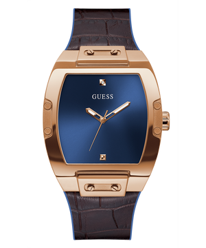  Shop Authentic Guess Phoenix Blue Dial Brown Leather Strap Watch for Men - GW0386G2 - Luxxuri