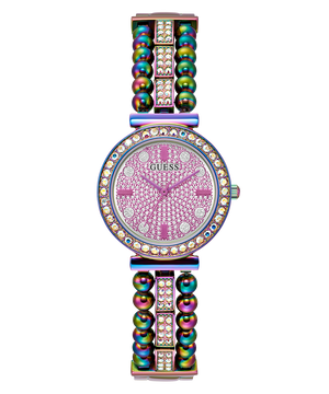  Shop Authentic Guess Intricate Iridescent Crystals Purple Dial Purple Steel Strap Watch for Women - GW0401L4 - Luxxuri