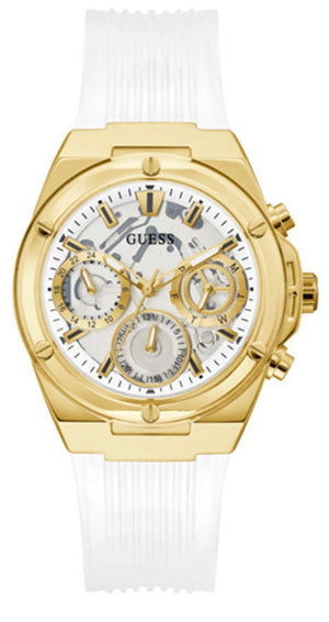 Shop Authentic Guess Athena White Dial White Rubber Strap Watch for Women - GW0409L2 - Luxxuri