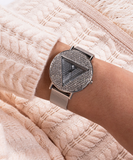  Shop Authentic Guess Iconic Diamonds Rose Gold Dial Rose Gold Mesh Bracelet Watch For Women - GW0477L3 - Luxxuri