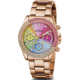  Shop Authentic Guess Confetti Multifunction Multicolor Dial Rose Gold Steel Strap Watch For Women - GW0483L3 - Luxxuri