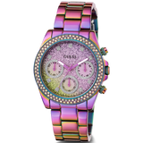  Shop Authentic Guess Confetti Chronograph Crystals Multicolor Dial Purple Steel Strap Watch For Women - GW0483L5 - Luxxuri