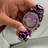  Shop Authentic Guess Confetti Chronograph Crystals Multicolor Dial Purple Steel Strap Watch For Women - GW0483L5 - Luxxuri