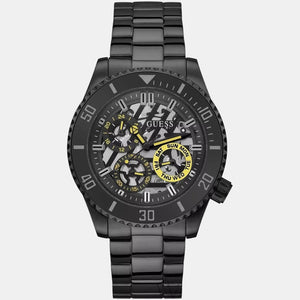  Shop Authentic Guess Axel Multifunction Black Dial Black Steel Strap Watch For Men - GW0488G3 - Luxxuri